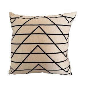 NWOT Kas Room Geometric Black and Cream Throw Pillow